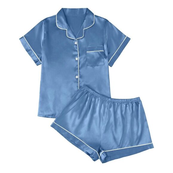 Matching silk satin pajama set - Picture 1 of 6
